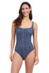 Gottex Profile By Gottex Isabelle Embroidered Square Neck One Piece